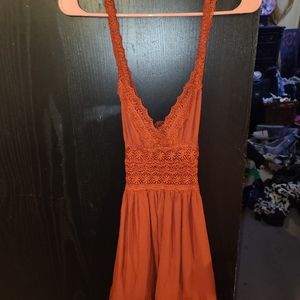 Cute Autumn Lace Mini Dress